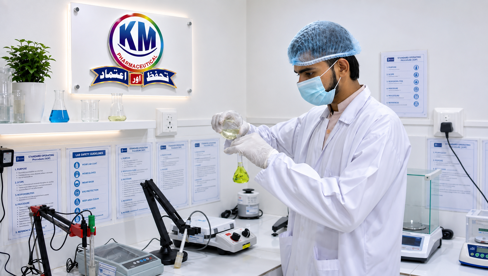 KM Pharmaceutical quality control laboratory